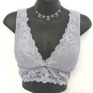 Grey Lace Bra Top, Size XL NWOT